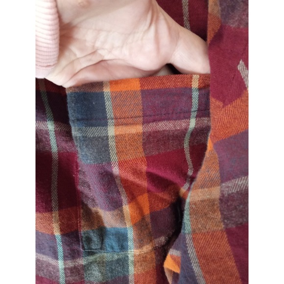 The Foundry Shirt Mens 3XL Plaid Button Up Long Sleeve Pocket Hiking Flannel - Picture 5 of 10